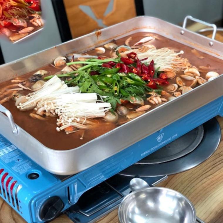 캠핑버너 야외버너 대형불판 대형전골냄비