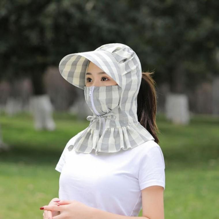 넥지퍼 그늘막 라운딩마스크 모자마스크