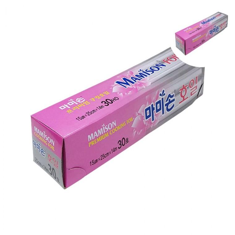 쿠킹호일 중 250mm x 14M 위생호일 주방용호일 알루미늄호일