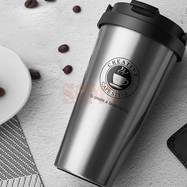 밀폐 텀블러 450ml 실버 보온물통 커플텀블러