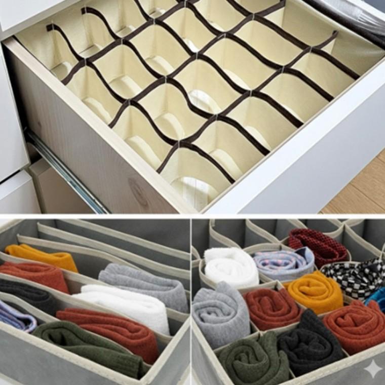 부직포 수납 정리함 7칸 24칸 24칸정리함 속옷정리함