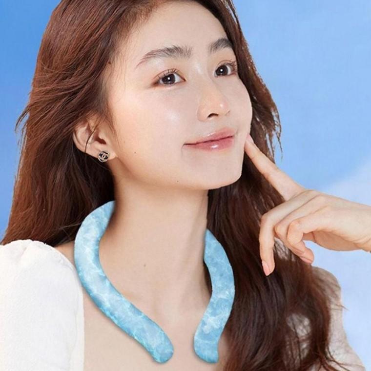 아이스 블루 이지핏 넥 밴드 쿨러 여름 쿨링 얼음 냉감 튜브
