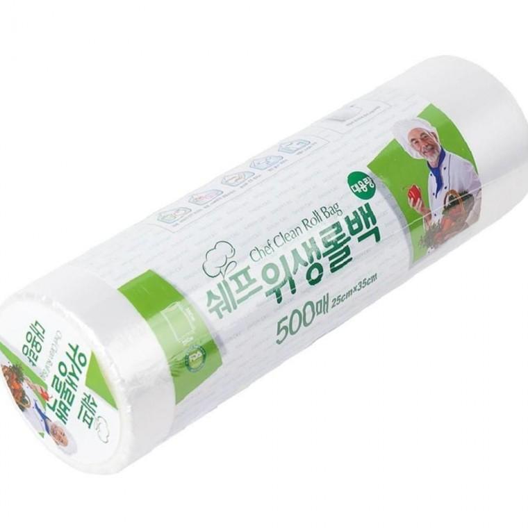 국산 쉐프 넉넉한 위생 롤백 25x35 500매 위생백 비닐 봉투