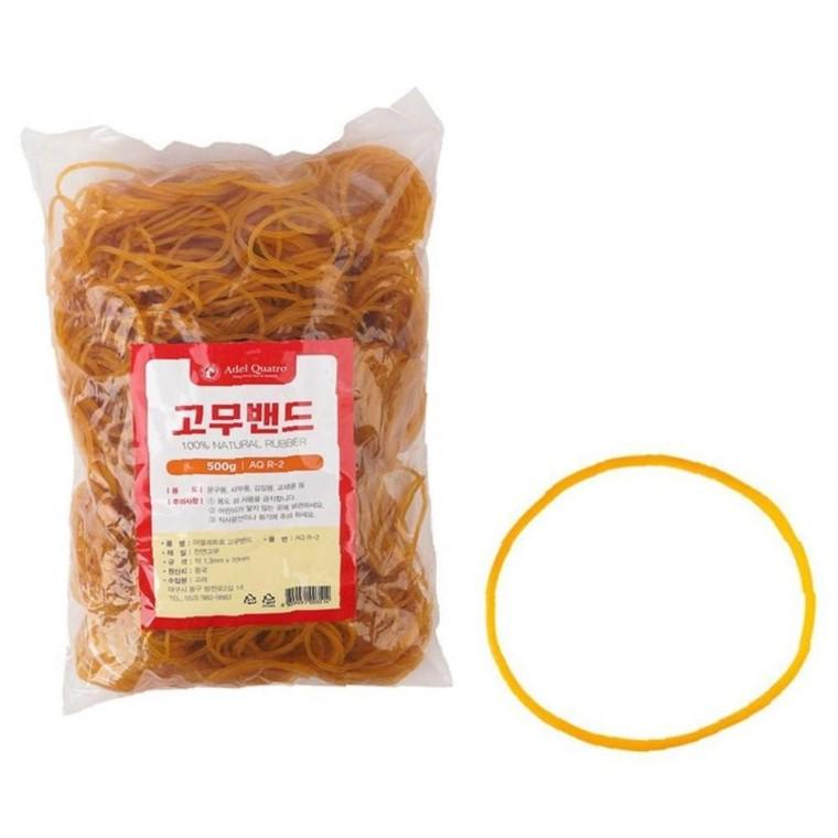 노란 고무줄 실용적 대용량 두꺼운 넓은 노랑 고무밴드 500g