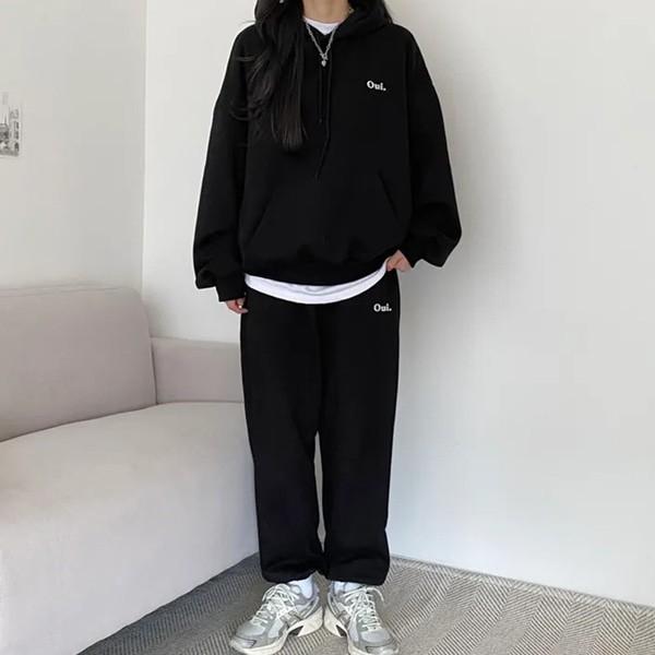 레터링 후드집업 조거팬츠 트레이닝 세트 데일리 셋업