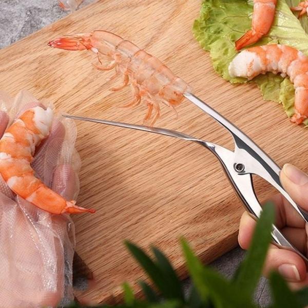 뷔폐 식당 업소용 스텐 새우 껍질 제거기 가위 까기
