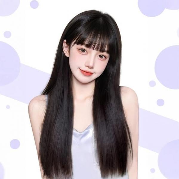슈켄 원터치 시스루뱅 사이드뱅 긴생머리 가발 SD-251140