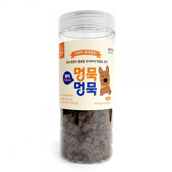 모모 애견간식 모모펫 멍묵멍묵 국내산 통간식 소프트 황태 1kg