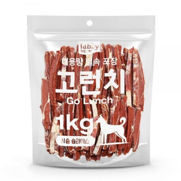 테비 애견간식 테비 고런치 대용량 실속포장 사슴 슬라이스 1kg