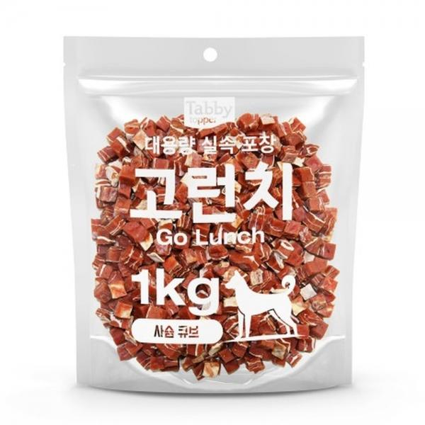 테비 애견간식 테비 고런치 대용량 실속포장 사슴 큐브 1kg