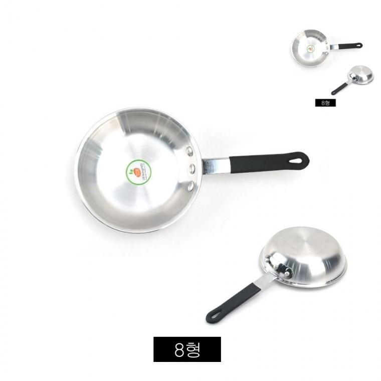실버 무코팅 후라이팬 8형 22cm 업소용볶음팬 쉐프후라이팬 업소용웍
