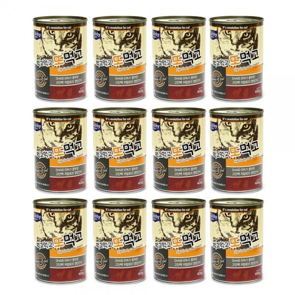 테비 고양이 테비 먹고먹고 또먹고 캔 400g (참치오리지날) x 12개 (1박스)