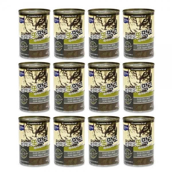 테비 고양이 테비 먹고먹고 또먹고 캔 400g (타우린) x 12개 (1박스)