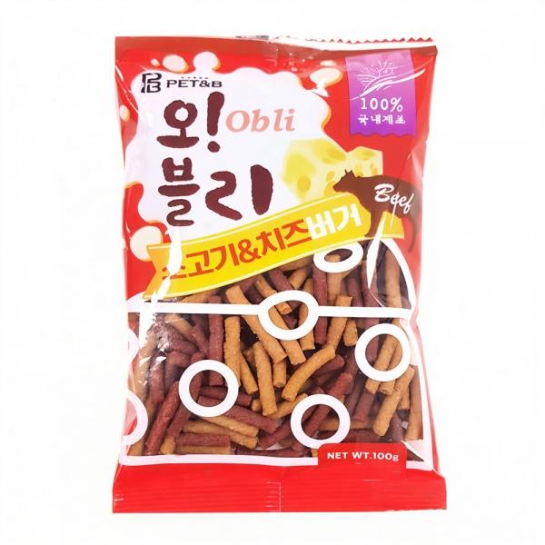토리 애견간식 오블리 치즈버거 100g x 80개 (1박스)