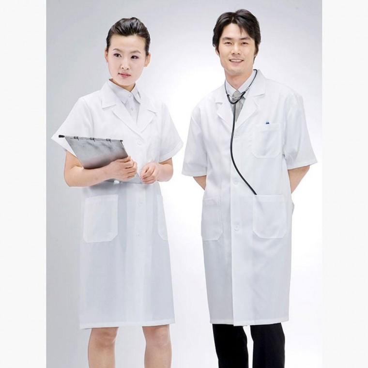 반팔 30수 남녀 의사 영양사 가운 병원 약사 실험복 유니폼