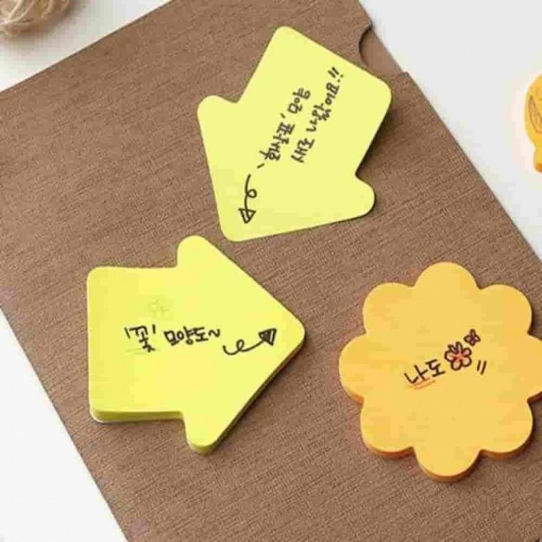 모양인덱스 화살표 50매 접착식메모지 메모패드 북마크스티커 붙이는메모지