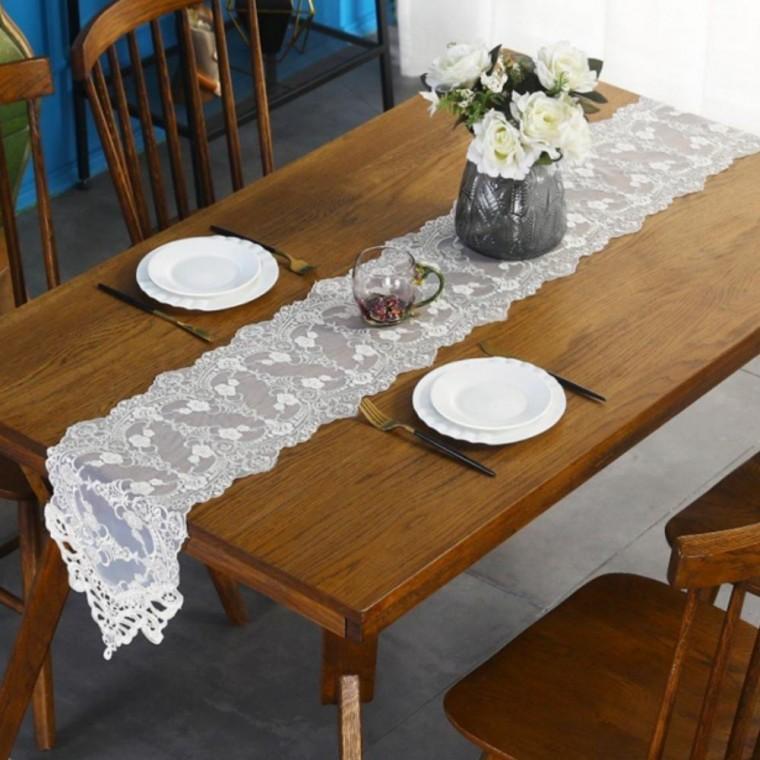 테이블러너 여름 자수 레이스 테이블보 식탁보 책상커버26x180cm