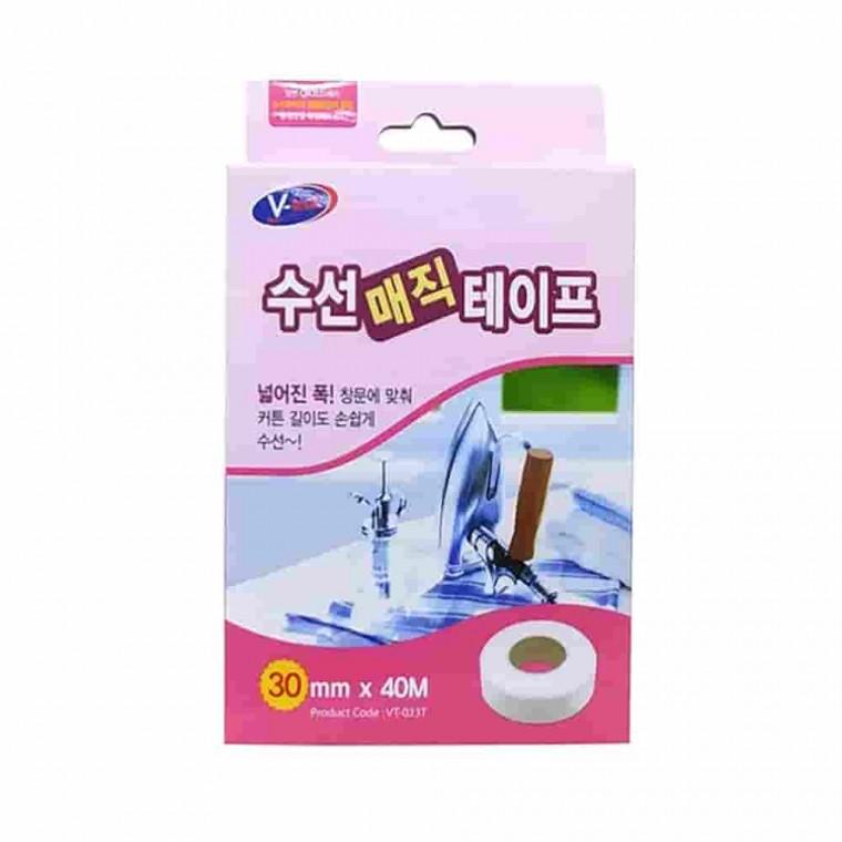 천수선 매직테이프 30mmx40M 교복치마수선 바지밑단줄이기 커튼수선테이프 커텐줄이기 바지기장수선