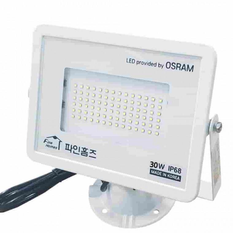 백 30W 주광 방수방진 실외 간판 LED투광기 간판투광등 야외조명 30W투광등 실외투광등