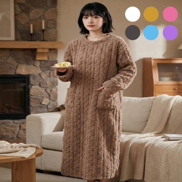 유니바운드 겨울잠옷 홈웨어 여성원피스 임산부원피스 임산부잠옷 실내복 여자잠옷 파자마파티 여성실내복