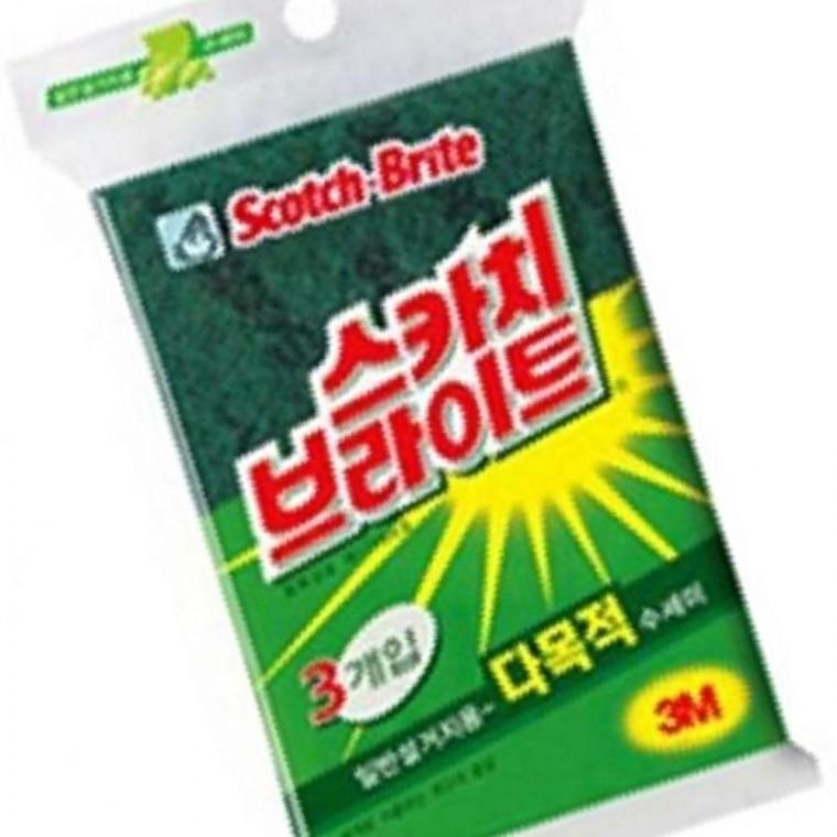 3M 스카치 브라이트 AL173 다목적 수세미 소 3p 스폰지수세미 부억수세미 가정용수세미 주방수세미 다목적