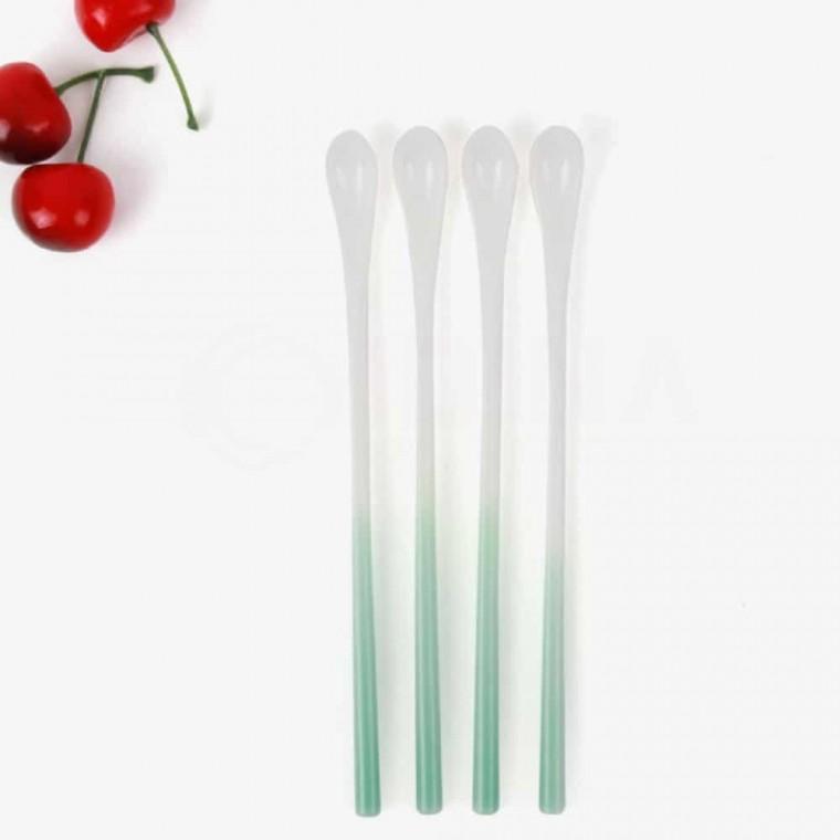 칼라 롱스푼4p 일본산 차스푼 커피스푼