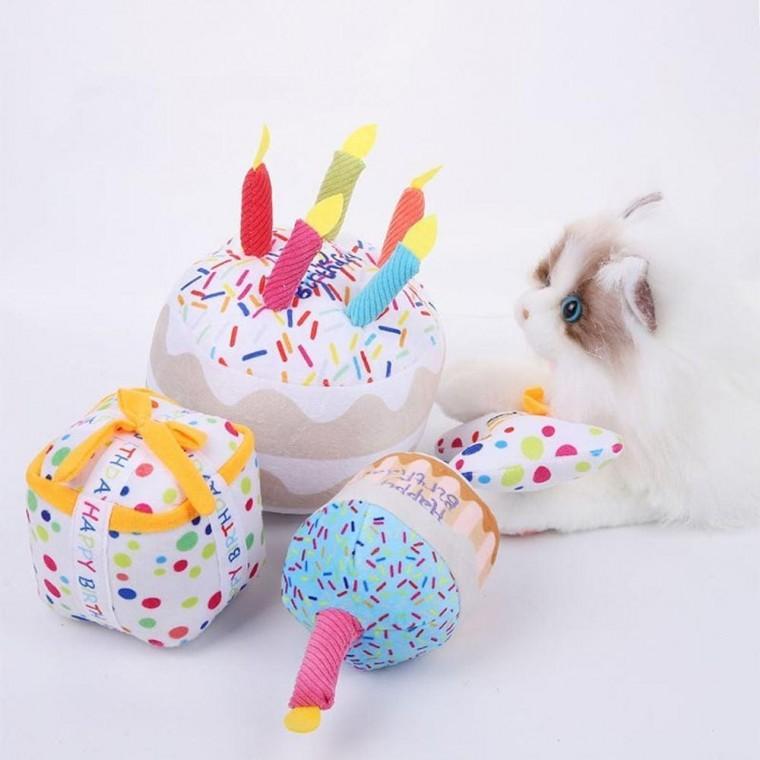 EA 강아지 생일 장난감 애견 삑삑이 인형 놀이 훈련 소형