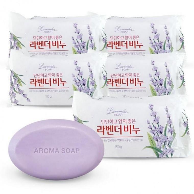 동서씨앤지 향이 좋은 라벤더 세수 세안 비누 150g 5개