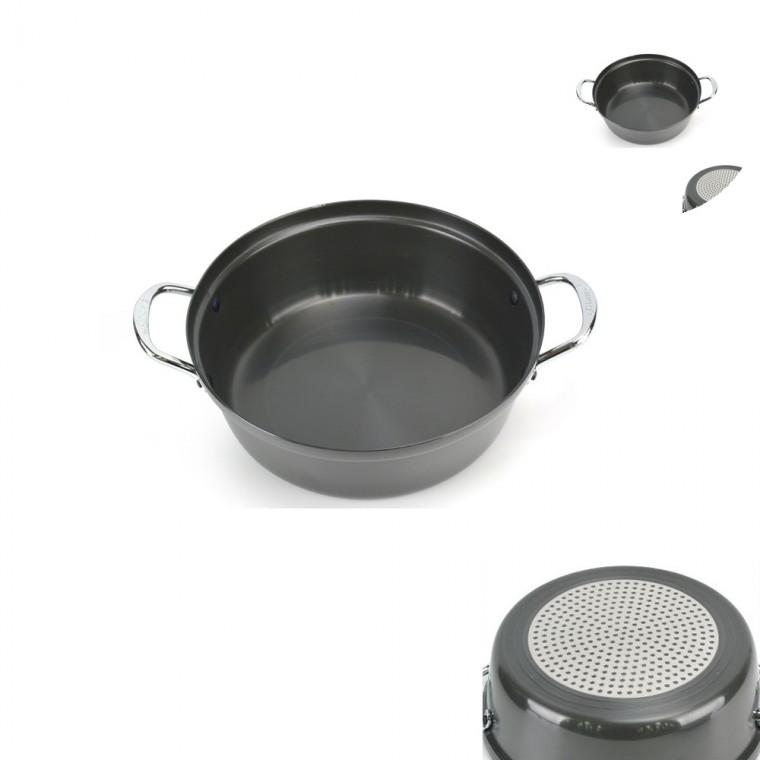 인덕션겸용 경질 국수전골냄비 뚜껑미포함 24cm 식당전골냄비 업소용경질전골냄비 캠핑전골냄비