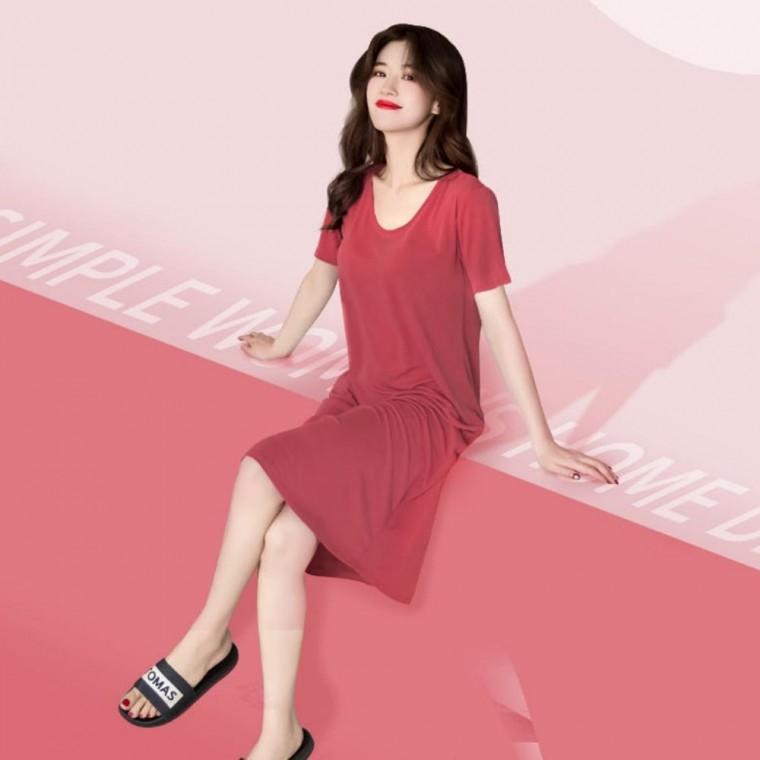 캡내장 노브라 원피스 노브라원피스잠옷 캡내장원피스