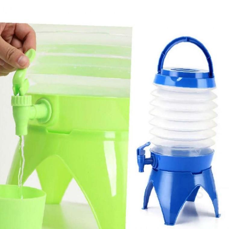 접이식물통 3.5L 블루 캠핑접이식물통 운동회식수통 캠핑용품 휴대용접이식물통 플라스틱물병