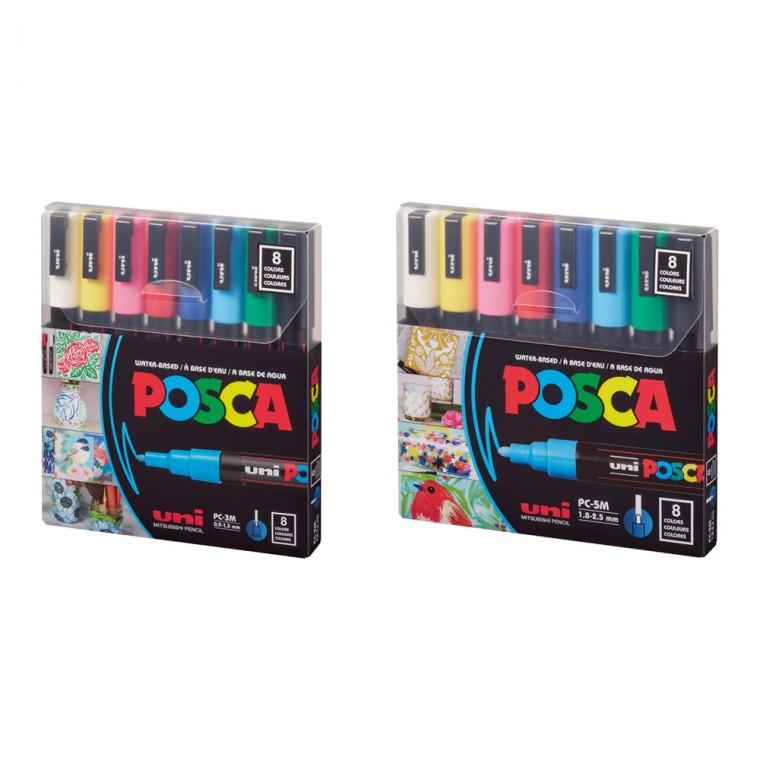 유니볼 포스카 8색 세트/PC-3M PC-5M