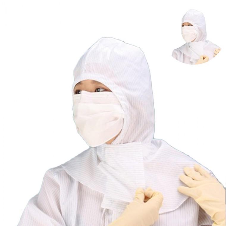크린룸 제전 방진 후드 기본형 제전모 방진모자 방진모자흰색