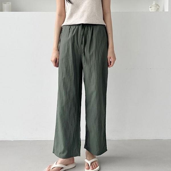 인견 여성 여름 와이드 팬츠 데일리 바지