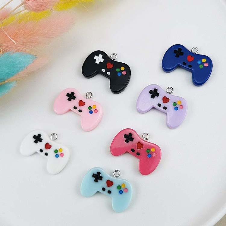 게임기 모양 펜던트 조이스틱 키링 재료 부속 열쇠고리 diy