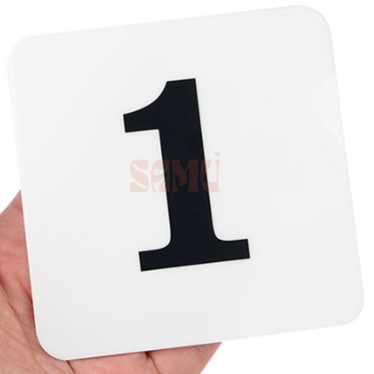 사각 100mm 아크릴 번호판 1 50 사물함 pc방컴퓨터