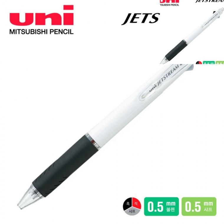제트스트림 2플러스1 멀티펜 0.5mm 화이트 예쁜펜 사무용볼펜 팬