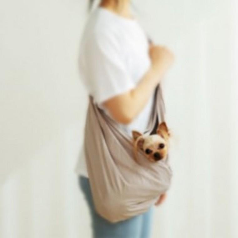 반려견이동가방 베이지 강아지슬링백 애견이동가방 반려동물가방