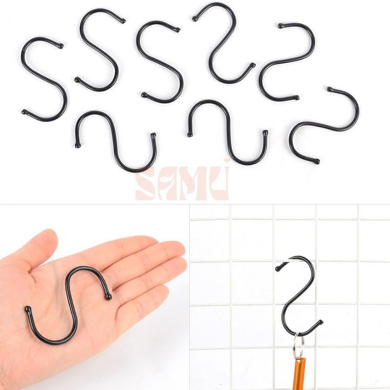 S자형 고리 행거 블랙 욕실걸이 철망걸이
