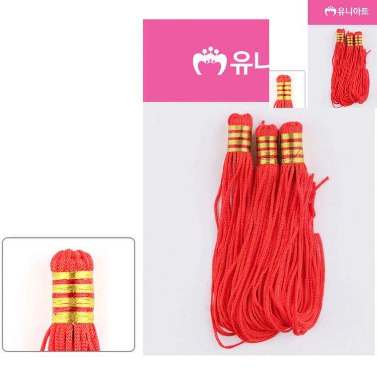 노리개 소 3개입 빨강 전통태슬미니노리개장식 노리개장식 전통수술장식