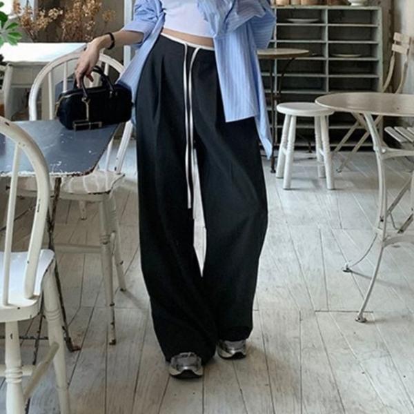 테일러드 핀턱 와이드 팬츠 슬랙스 바지