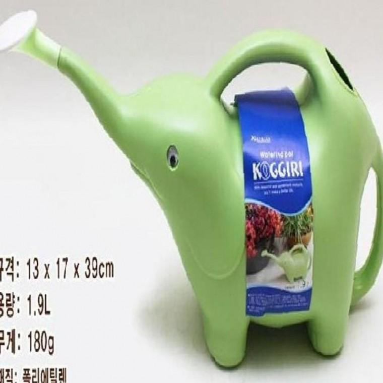 코끼리모양 물뿌리개 정돈 1.9L 원예용품 물조리개