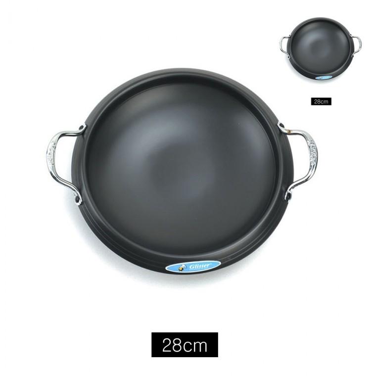 경질 곱창전골 냄비 28cm 경질냄비 경질낮은전골냄비 식당용순대볶음팬