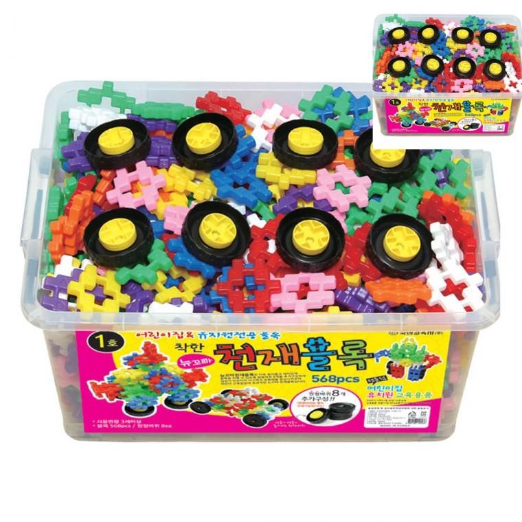 뉴꼬마 천재블록 568pcs 영유아장난감 유아블록 장난감블럭