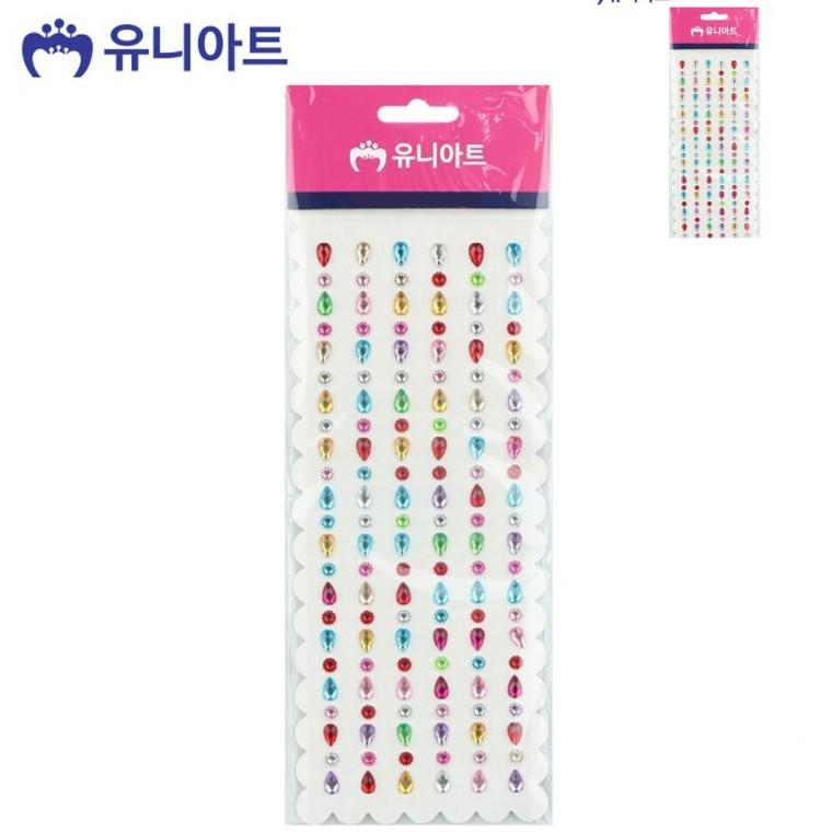 비즈스티커 71번 카드꾸미기스티커 큐빅비즈스티커 창문꾸미기스티커