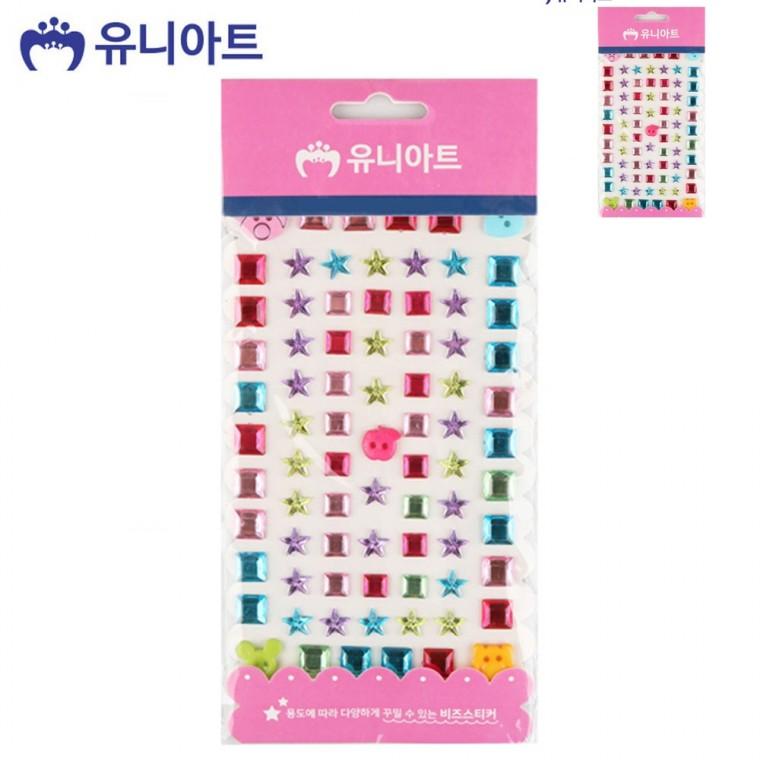 비즈스티커 41번 큐빅스티커 카드꾸미기스티커 창문꾸미기스티커