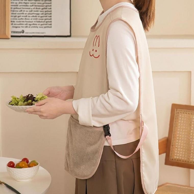 생활 방수 생활형 조끼형 래빗 타올 앞치마
