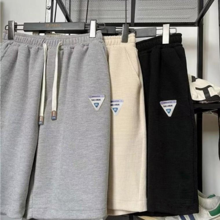초강력 와플패턴 와이드 5부 반바지 남성 시원한 데일리 여름바지