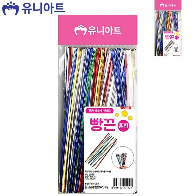 공예철사 빵끈 혼합 선물포장 끈 택끈 포장타이 공예끈