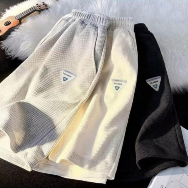 초강력 와플 와이드 5부팬츠 남성 데일리 반바지 시원한 여름바지